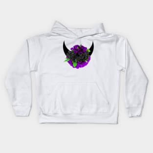 PURPLE DARK ROSE Kids Hoodie